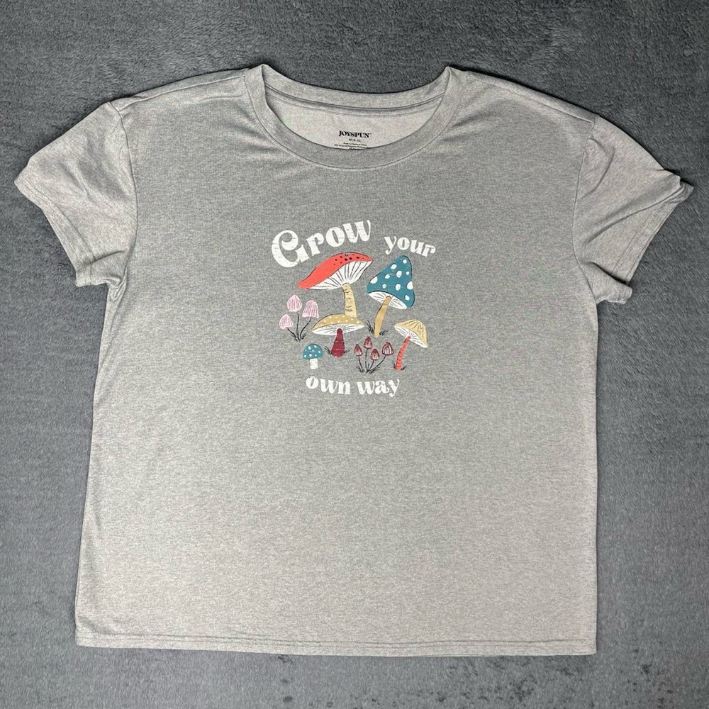 Mushroom Graphic Grow Your Own Way Cottegecore Positivity Affirmation Lounge Tee